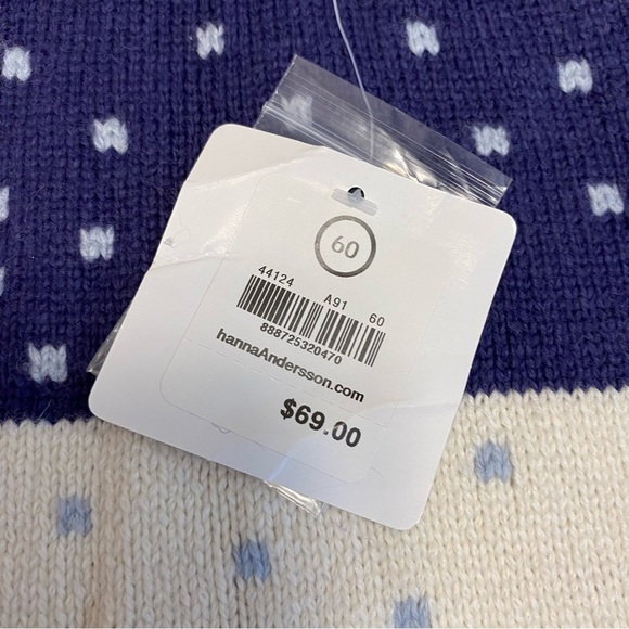 NWT Hanna Andersson Trees Winter Scene Knit Sweater Cotton Wool Christmas Nordic - Picture 3 of 9